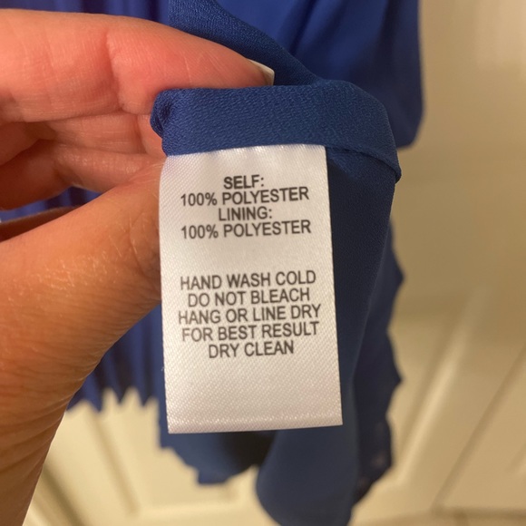 Royal blue pleated Lulus dress - Picture 4 of 4